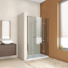 Душевая дверь в нишу GuteWetter Trend Door GK-863P правая 125 см стекло бесцветное Two, профиль хром фото в интернет-магазине «Wasser-Haus.ru»