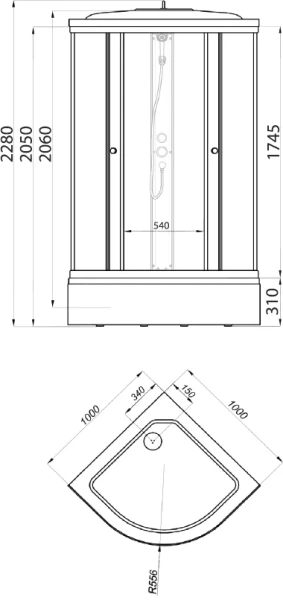 Душевой уголок Triton Ультра Щ0000061788 100х100 В фото в интернет-магазине «Wasser-Haus.ru»