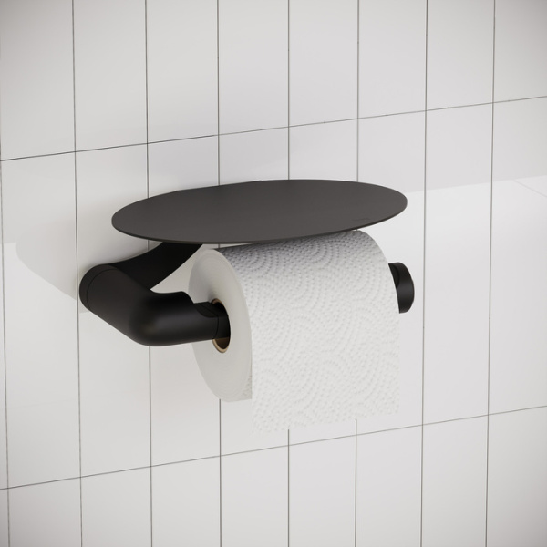 Держатель туалетной бумаги IDDIS Noa NOABL00i43 черный матовый фото в интернет-магазине «Wasser-Haus.ru»