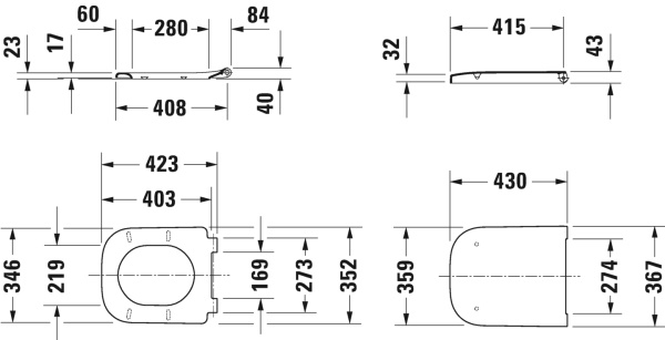 Крышка-сиденье Duravit Happy D.2 0064590000 с микролифтом фото в интернет-магазине «Wasser-Haus.ru»