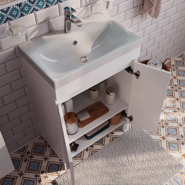 Мебель для ванной IDDIS Zodiac 60 напольная, с дверцами фото в интернет-магазине «Wasser-Haus.ru»