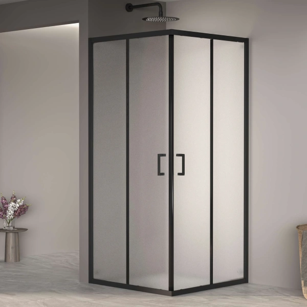 Душевой уголок RGW Passage PA-030B 90x90 см, профиль черный, стекло матовое фото в интернет-магазине «Wasser-Haus.ru»