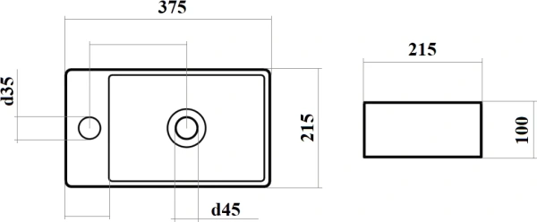 Рукомойник BOND S12-380 L фото в интернет-магазине «Wasser-Haus.ru»