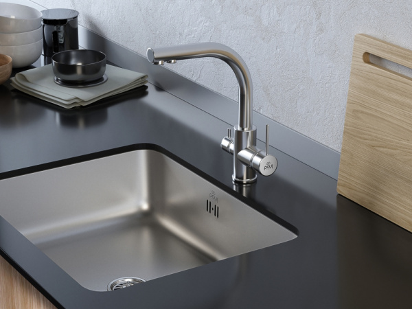 Смеситель Paulmark Essen Es213011-NI для кухонной мойки, никель фото в интернет-магазине «Wasser-Haus.ru»