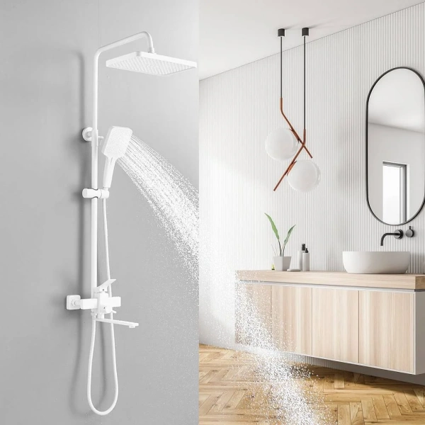 Душевая стойка Shevanik S6136C, белый фото в интернет-магазине «Wasser-Haus.ru»