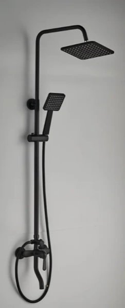 Душевая стойка BOCH MANN Eco Quadro Black BM8427 черная фото в интернет-магазине «Wasser-Haus.ru»