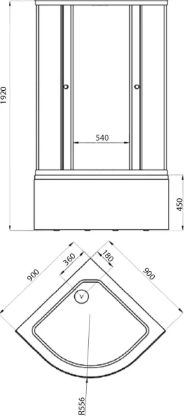 Душевой уголок Triton Стандарт Щ0000061799 90х90 Б фото в интернет-магазине «Wasser-Haus.ru»