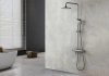 Душевая стойка Lemark Bronx LM3772GM c термостатом, графит фото в интернет-магазине «Wasser-Haus.ru»