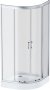 Душевой уголок AM.PM Gem W90G-401-100WT 100x100 с поддоном, с душевой стойкой фото в интернет-магазине «Wasser-Haus.ru»