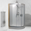 Душевой уголок AM.PM Bliss L Twin Slide 120 профиль матовый хром, стекло прозрачное фото в интернет-магазине «Wasser-Haus.ru»