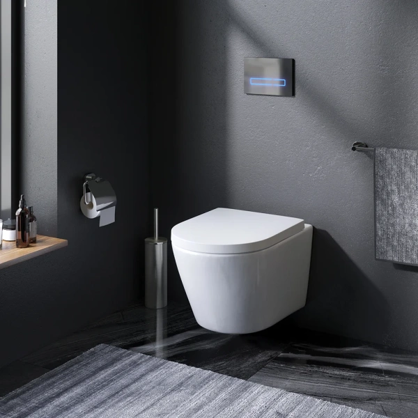 Унитаз подвесной AM.PM Sense C741701SC безободковый, с микролифтом фото в интернет-магазине «Wasser-Haus.ru»