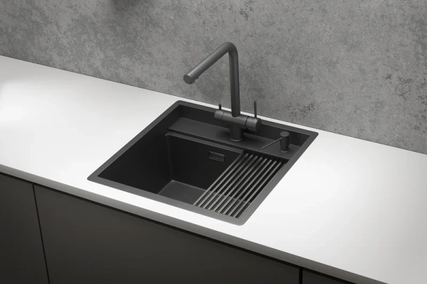 Мойка кухонная Granula Kitchen Space KS-5051, черный матовый фото в интернет-магазине «Wasser-Haus.ru»