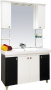 Мебель для ванной Misty Олимпия 105 прямая, венге, белый фактурный фото в интернет-магазине «Wasser-Haus.ru»