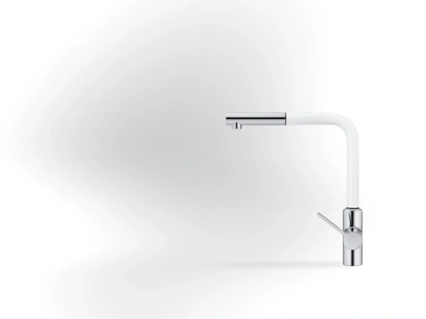 Смеситель для кухни Kludi L-ine S 408519375 белый, хром фото в интернет-магазине «Wasser-Haus.ru»