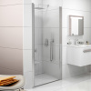 Душевая дверь в нишу Ravak CSD1-80 Transparent, профиль блестящий фото в интернет-магазине «Wasser-Haus.ru»