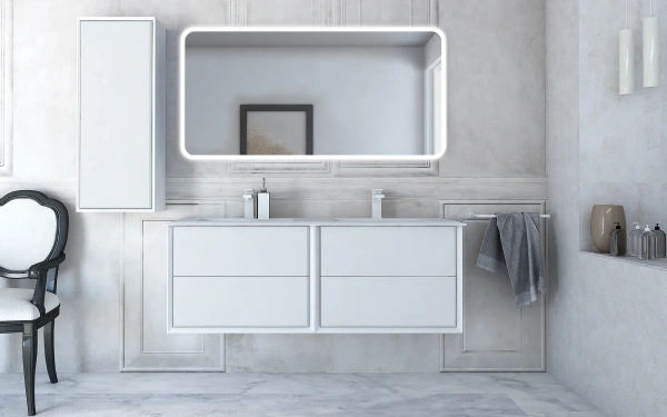 Мебель для ванной Cezares Bellagio 140 bianco opaco фото в интернет-магазине «Wasser-Haus.ru»