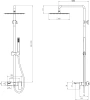 Душевая стойка Boheme Qubic 478-BR bronze фото в интернет-магазине «Wasser-Haus.ru»