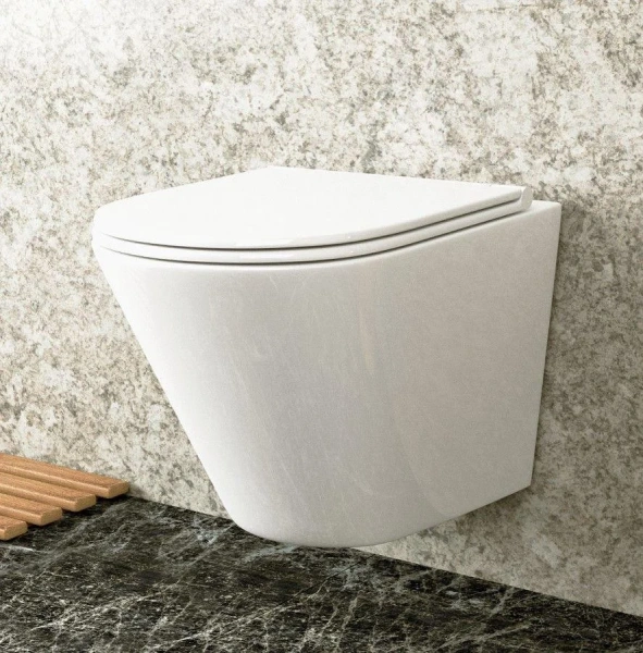 Комплект Унитаз подвесной Bauedge Bau Nimb безободковый, с микролифтом, белый + Инсталляция Grohe Solido 38811KFO 3 в 1 с кнопкой смыва + Шумоизоляция фото в интернет-магазине «Wasser-Haus.ru»