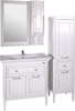 Мебель для ванной ASB-Woodline Гранда 85 белая, патина серебро фото в интернет-магазине «Wasser-Haus.ru»