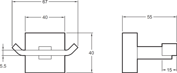 Крючок Jacob Delafon Eo E77867-CP фото в интернет-магазине «Wasser-Haus.ru»