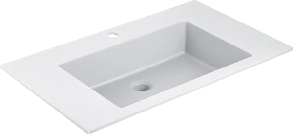Мебель для ванной Vincea Chiara 2D 80, 2 ящика, натуральный дуб, с белой раковиной фото в интернет-магазине «Wasser-Haus.ru»