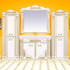Мебель для ванной Misty Барокко 120 прямая бежевая, патина фото в интернет-магазине «Wasser-Haus.ru»