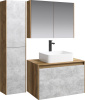 Мебель для ванной Aqwella 5 stars Mobi 80 дуб балтийский, бетон светлый фото в интернет-магазине «Wasser-Haus.ru»