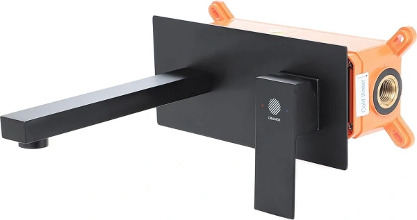 Смеситель для раковины Orange Lutz M04-722b С ВНУТРЕННЕЙ ЧАСТЬЮ  чёрный фото в интернет-магазине «Wasser-Haus.ru»