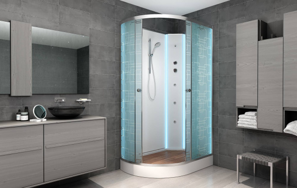 Душевая кабина AvaCan EM1512 N R LED с гидромассажем фото в интернет-магазине «Wasser-Haus.ru»