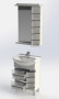 Мебель для ванной Aquanet Доминика 55 белая фото в интернет-магазине «Wasser-Haus.ru»