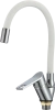 Комплект Мойка кухонная Marrbaxx Джоли Z161Q001 белый лед + Смеситель РМС SL137W 016F хром, белый, с гибким изливом фото в интернет-магазине «Wasser-Haus.ru»