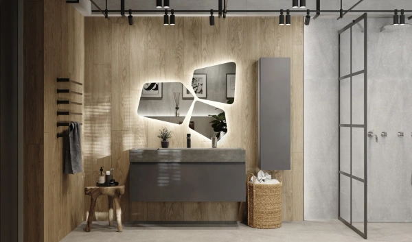 Мебель для ванной Raval Facet 120 антрацит фото в интернет-магазине «Wasser-Haus.ru»