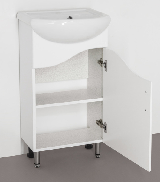 Мебель для ванной Style Line Эко Волна №2 45 белая фото в интернет-магазине «Wasser-Haus.ru»