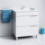 Мебель для ванной Aqwella Brig 75 напольная, белая фото в интернет-магазине «Wasser-Haus.ru»