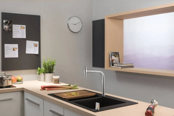 Смеситель для кухни Hansgrohe Metris Select M71 Metris Select M71 73819000 хром фото в интернет-магазине «Wasser-Haus.ru»