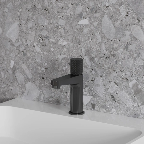 Смеситель для раковины Omnires Contour CT8010AT антрацит фото в интернет-магазине «Wasser-Haus.ru»