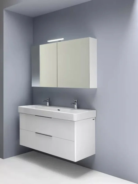 Зеркало-шкаф Laufen Base 100 белое глянцевое фото в интернет-магазине «Wasser-Haus.ru»