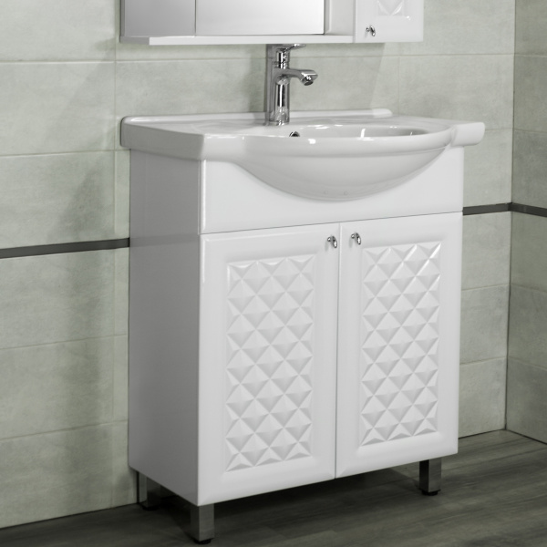 Мебель для ванной Style Line Канна 75 Люкс, белая фото в интернет-магазине «Wasser-Haus.ru»