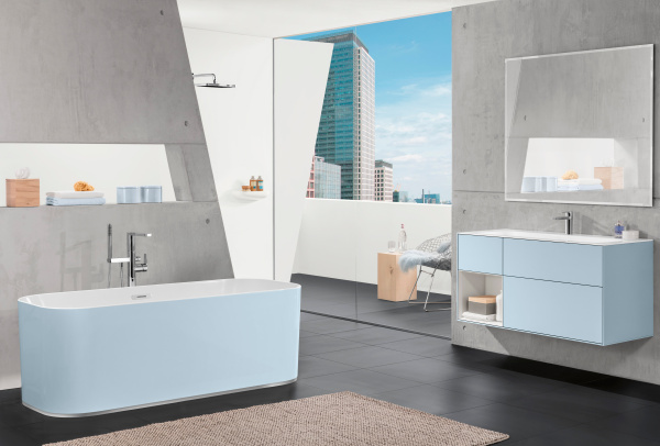 Акриловая ванна Villeroy & Boch Finion UBQ177FIN7N100V1RW 170x70, кольцо Design хром с подсветкой фото в интернет-магазине «Wasser-Haus.ru»