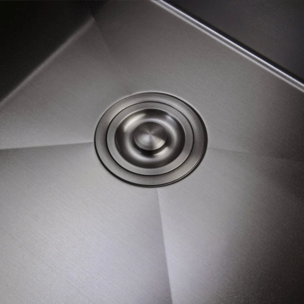 Мойка кухонная Milacio Steel Denia 46 MC.77479 сталь воронёная фото в интернет-магазине «Wasser-Haus.ru»