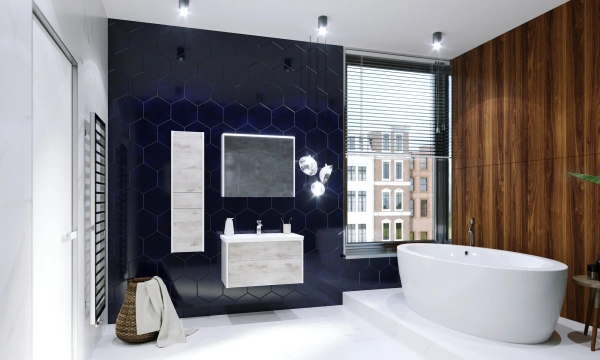 Мебель для ванной Roca Ronda 80 белая, бетон фото в интернет-магазине «Wasser-Haus.ru»