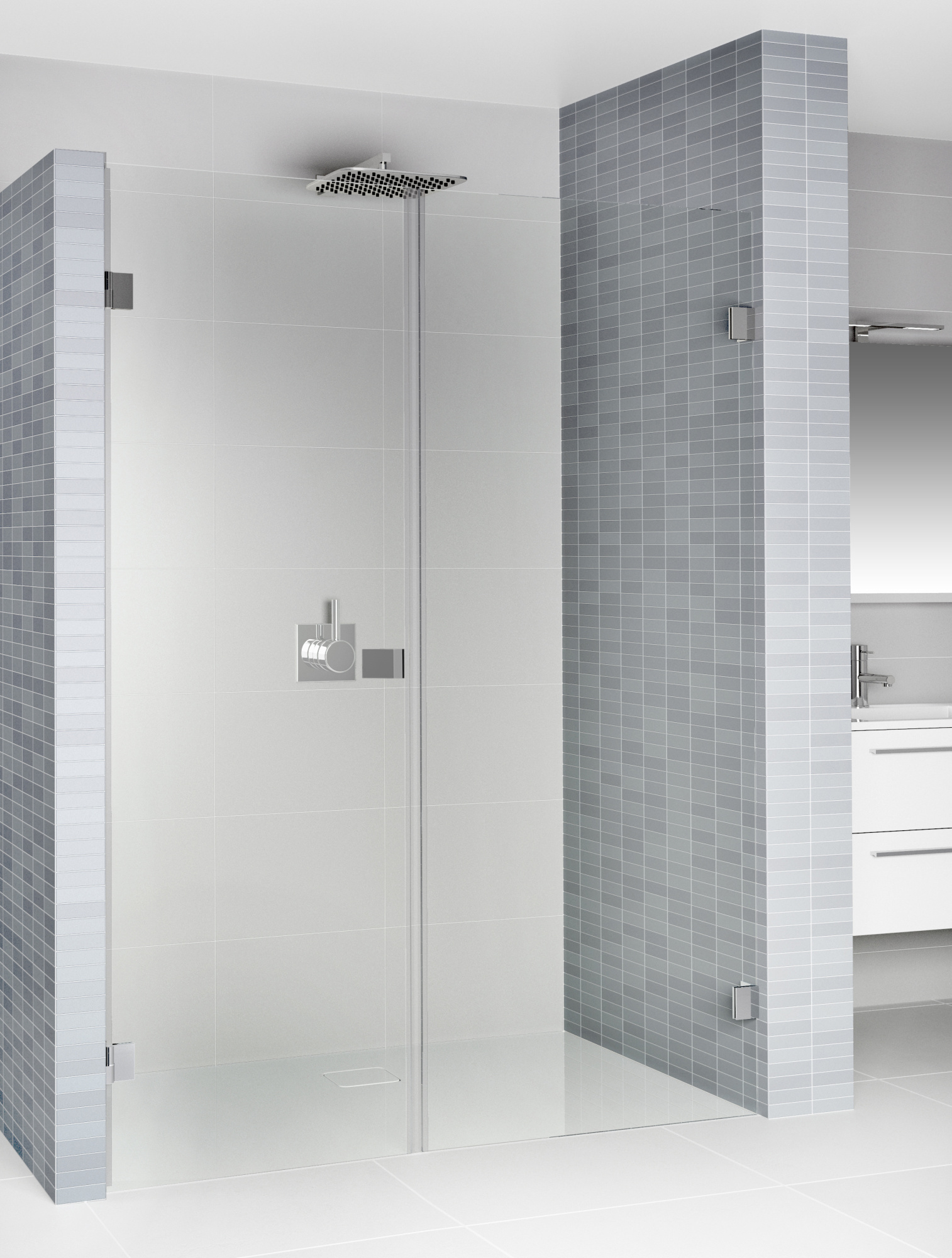 Душевая дверь в нишу Riho Scandic Mistral M102 160 см, L фото в интернет-магазине «Wasser-Haus.ru»