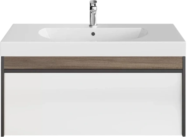 Мебель для ванной Kerama Marazzi Modula 100 подвесная, арабика, с раковиной Buongiorno 100 фото в интернет-магазине «Wasser-Haus.ru»