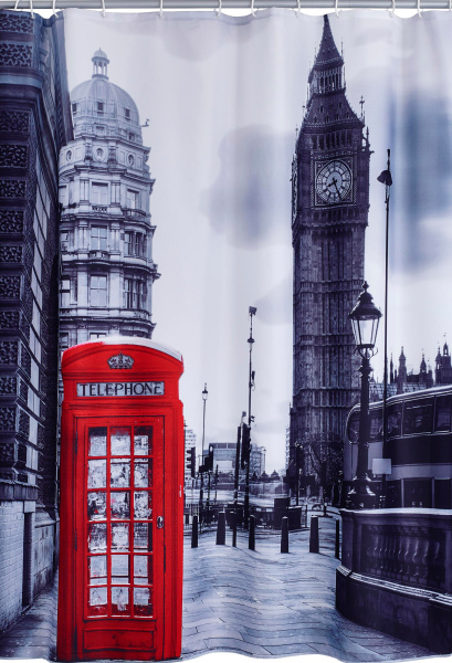 Штора для ванной Ridder Telephone Box 42223000 180x200 фото в интернет-магазине «Wasser-Haus.ru»