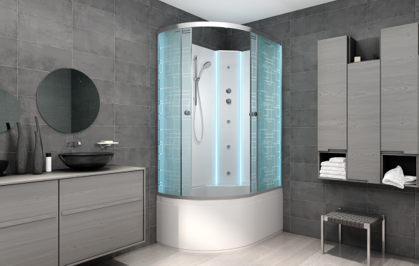Душевая кабина AvaCan EM5012 N R LED с гидромассажем фото в интернет-магазине «Wasser-Haus.ru»