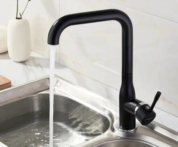 Смеситель для кухни Ledeme L4698B черный матовый фото в интернет-магазине «Wasser-Haus.ru»