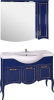 Зеркало-шкаф ASB-Woodline Эмили 105 синее, патина золото фото в интернет-магазине «Wasser-Haus.ru»