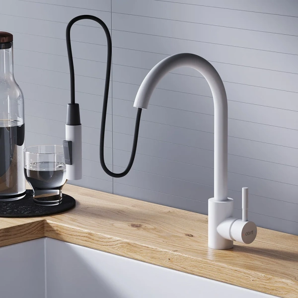 Смеситель для кухни Dorff Logic D3007533 белый фото в интернет-магазине «Wasser-Haus.ru»