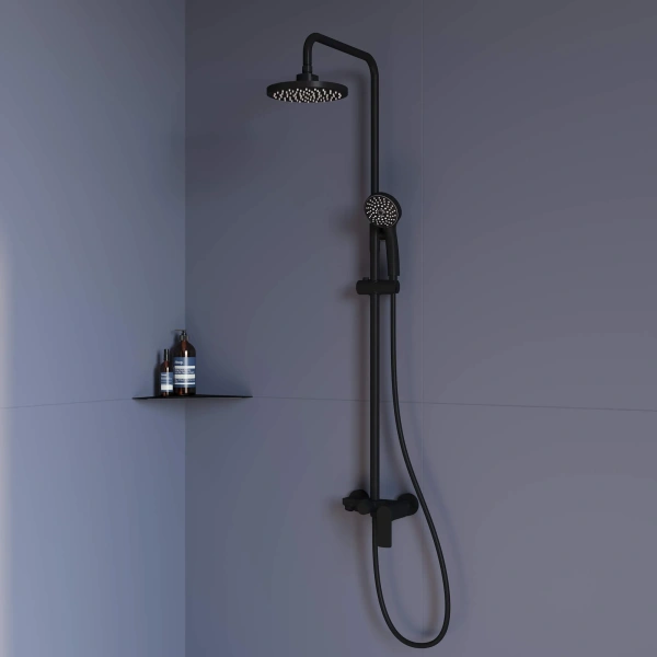 Душевая стойка RGW Shower Panels SP-26B матовый черный фото в интернет-магазине «Wasser-Haus.ru»