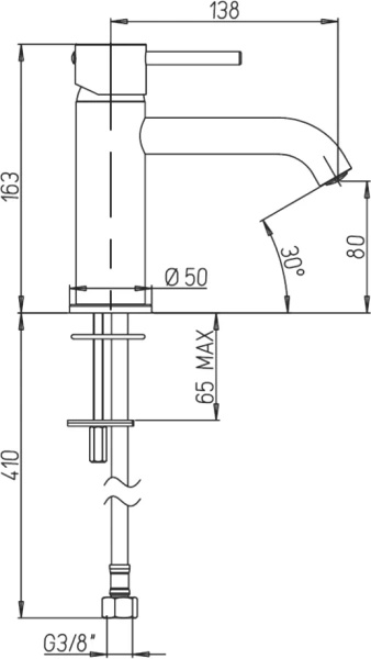 Смеситель для раковины Paini Cox 78PJ205O матовое золото фото в интернет-магазине «Wasser-Haus.ru»